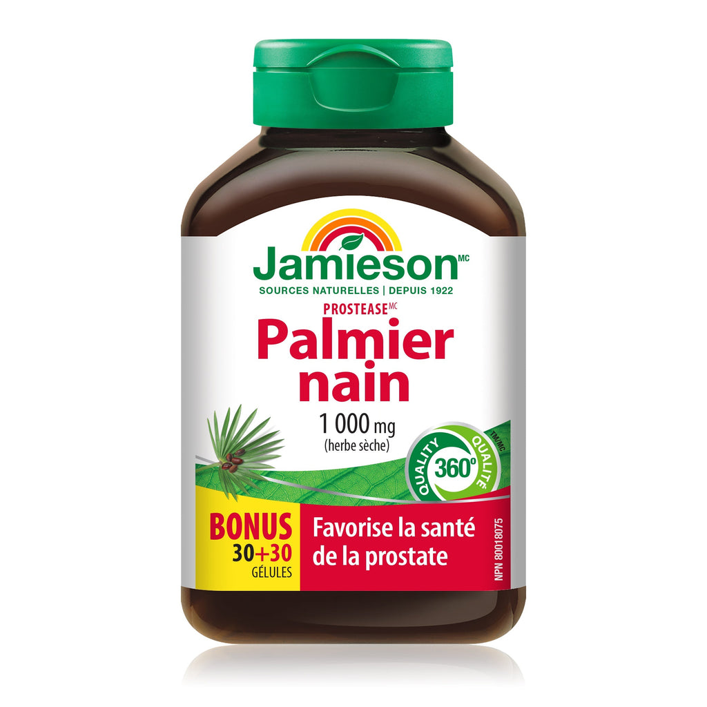 Jamieson saw palmetto prostate health supplement men urinary support herbal extract prostate wellness Health Boutique