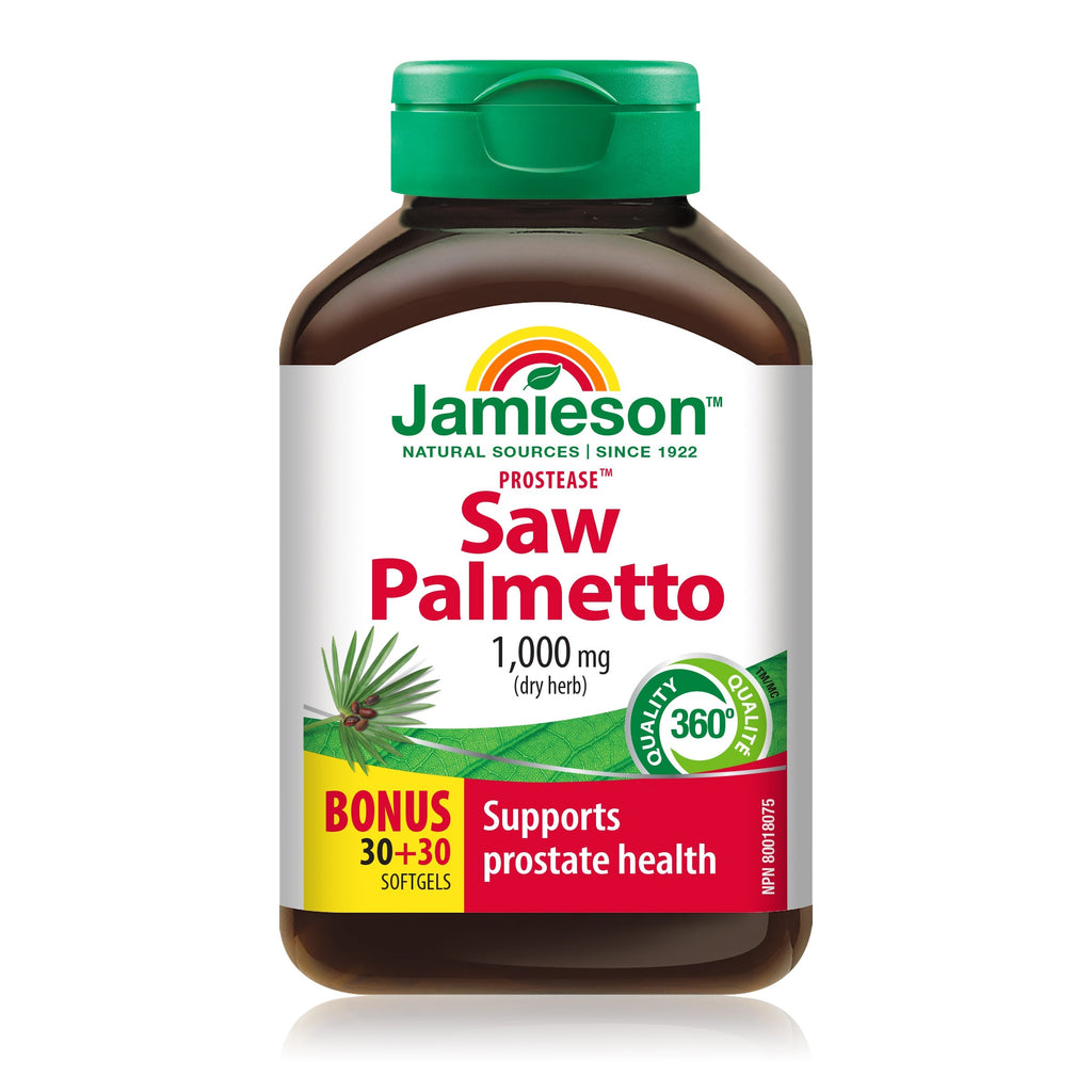 Jamieson saw palmetto prostate health supplement men urinary support herbal extract prostate wellness Health Boutique