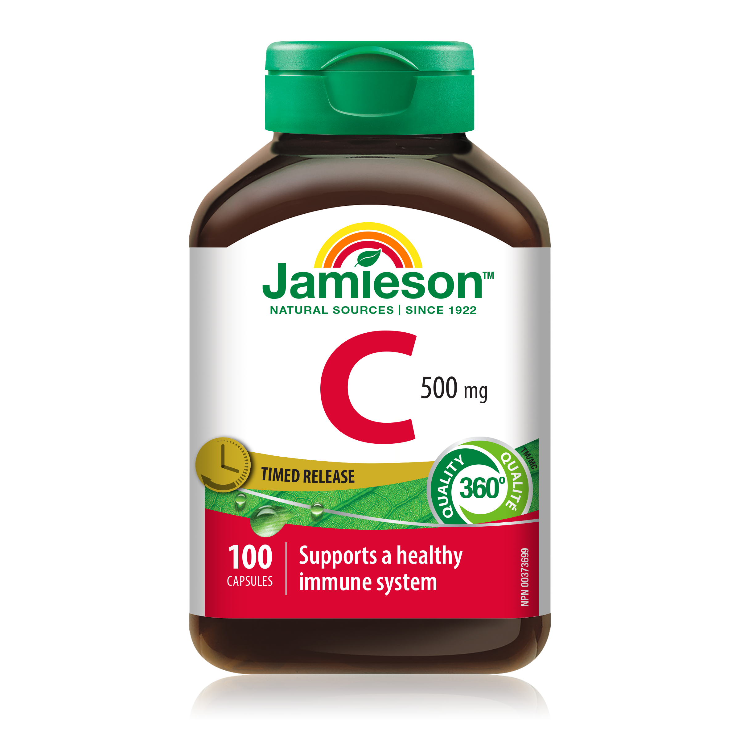 Jamieson vitamin C 500mg timed release capsules immune support antioxidant collagen supplement Health Boutique