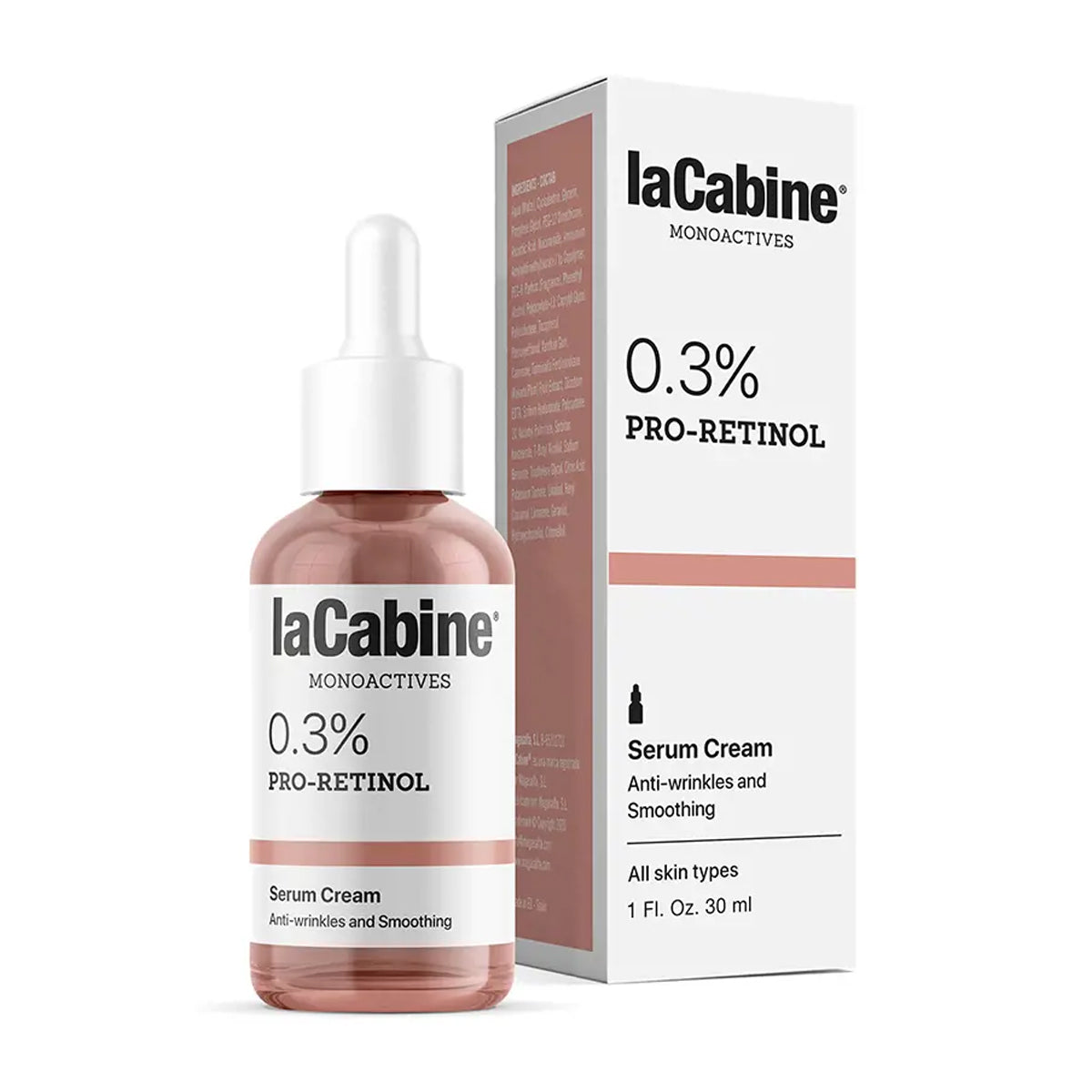 Lacabine 0.3% Pro-Retinol 2 in 1 Serum Cream 30ml anti-aging fine line care skin renewal Health Boutique