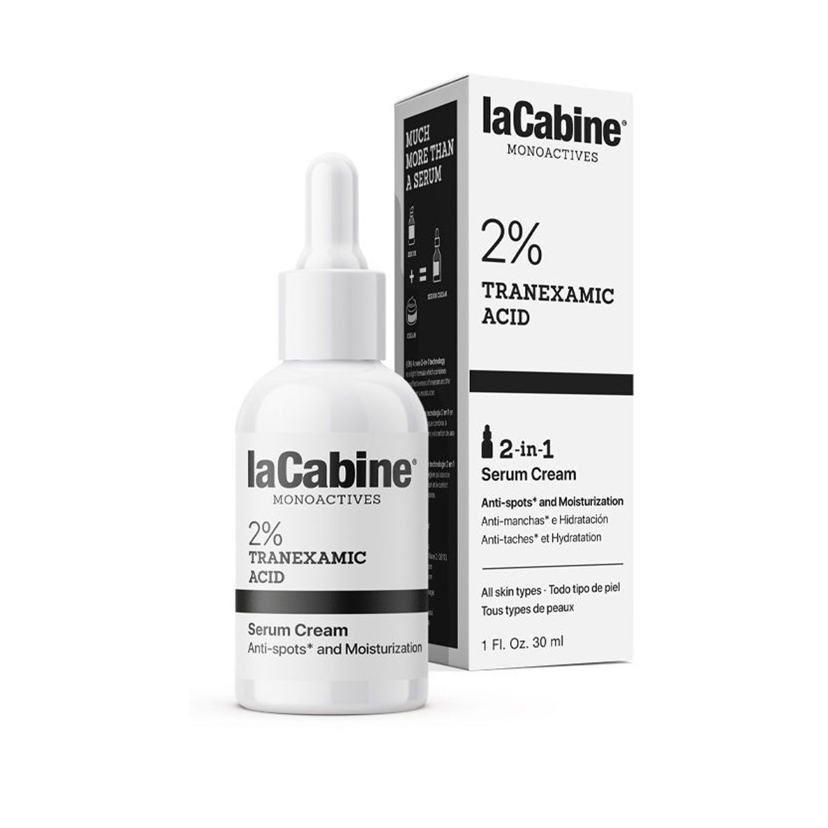 Lacabine 2% Tranexamic Acid 2 in 1 Serum Cream 30ml dark spot correction brightening care Health Boutique