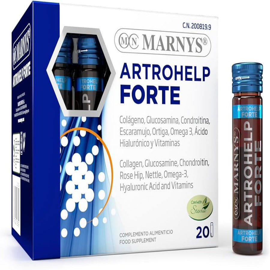 Marnys Artrohelp Forte 20 drinking vials collagen glucosamine chondroitin hyaluronic acid joint support Health Boutique