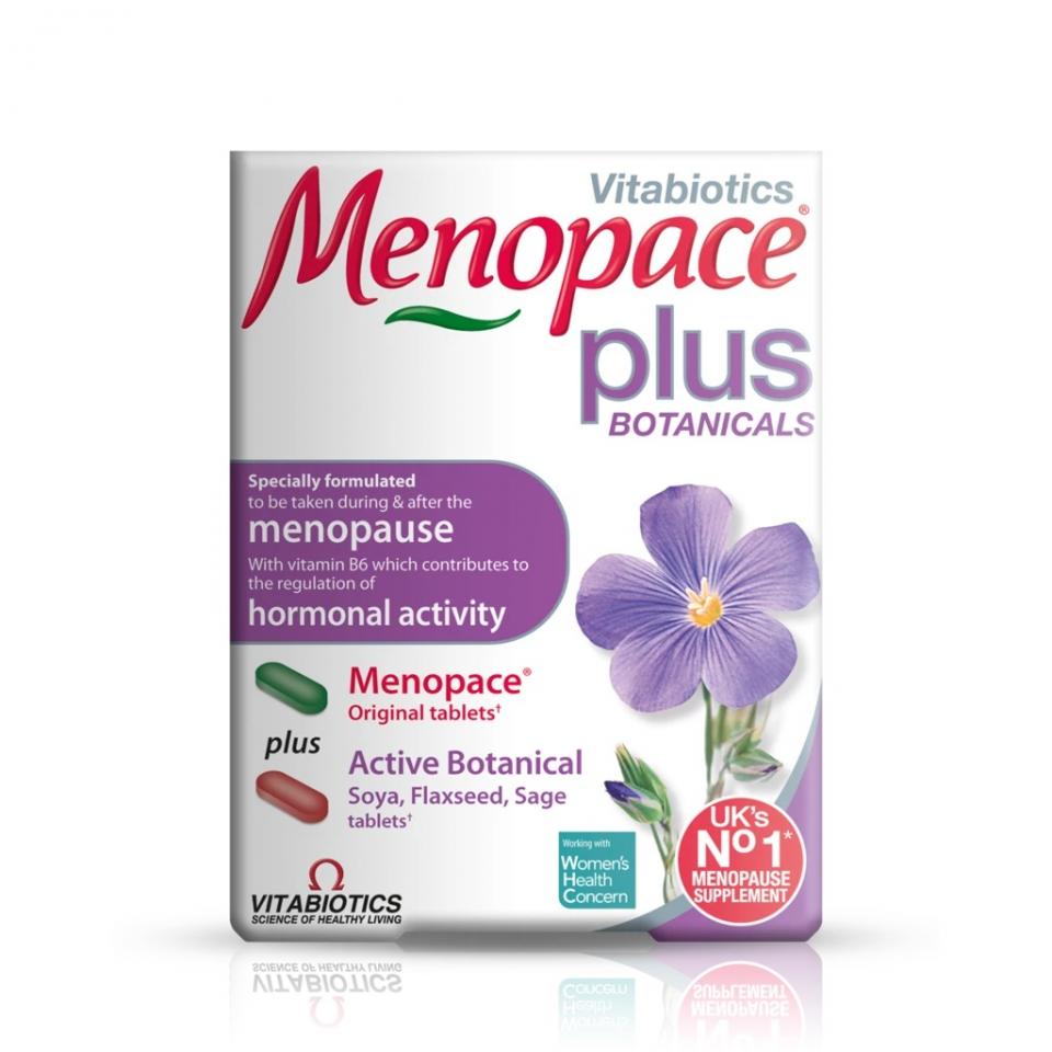 Vitabiotics Menopace® Plus menopause support tablets sage isoflavones hormonal balance Health Boutique