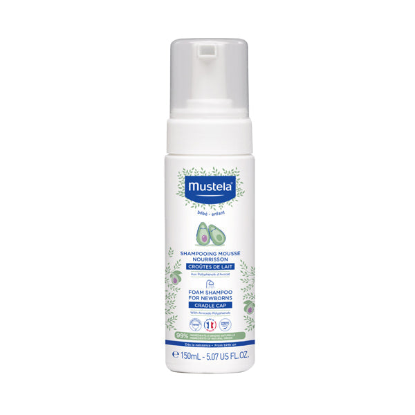 Mustela Baby Foam Shampoo Avocado Polyphenols Salicylic Acid Climbazole Cradle Cap Treatment 150ml Health Boutique