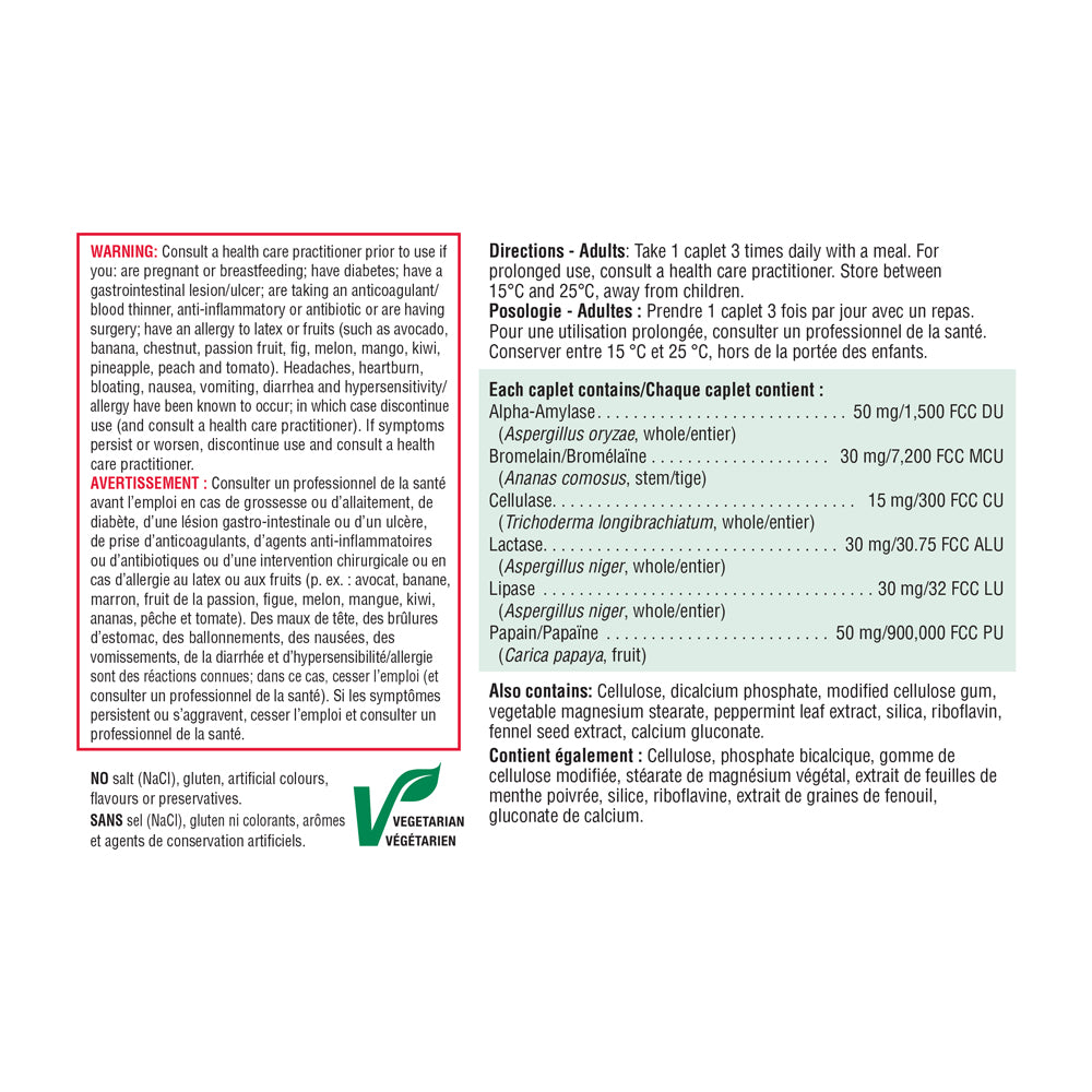 Nutrisentials digestive enzymes supplement amylase lipase lactase bromelain papain digestion support bloating relief Health Boutique