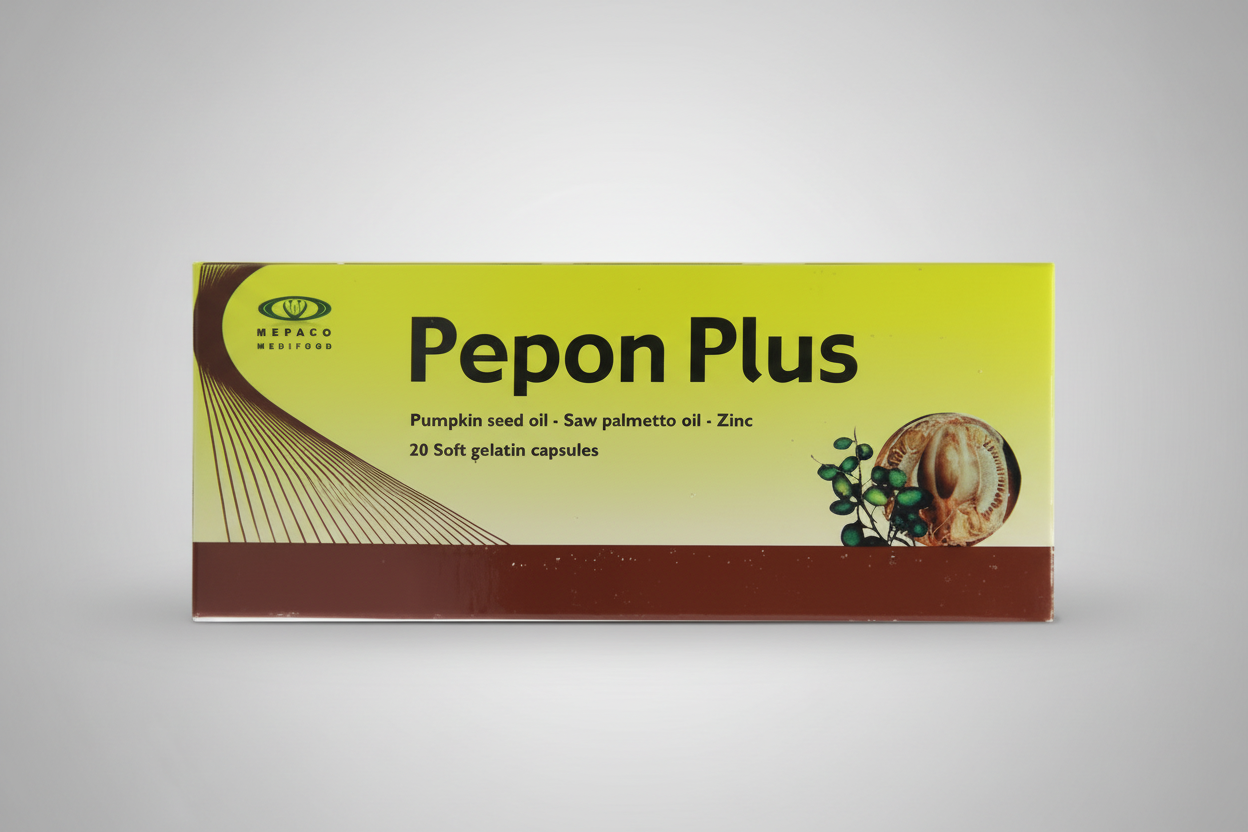 Pepon Plus capsules 20 pumpkin seed oil 300mg saw palmetto 88mg prostate urinary health supplement Health Boutique