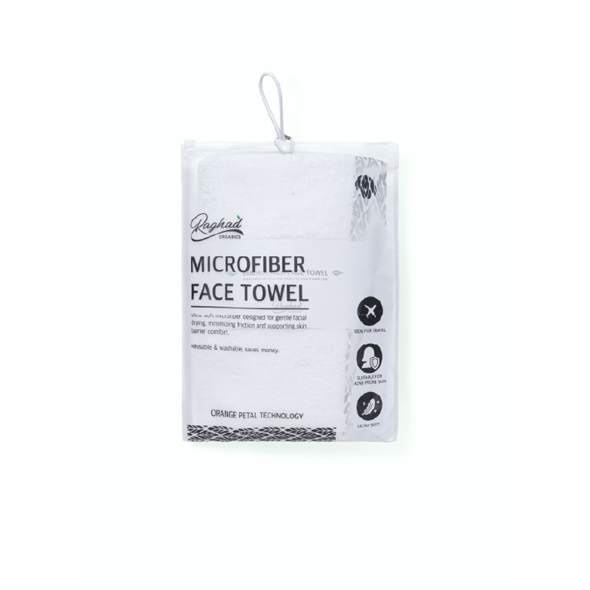 Raghad Organics Orange Petal Face Towel