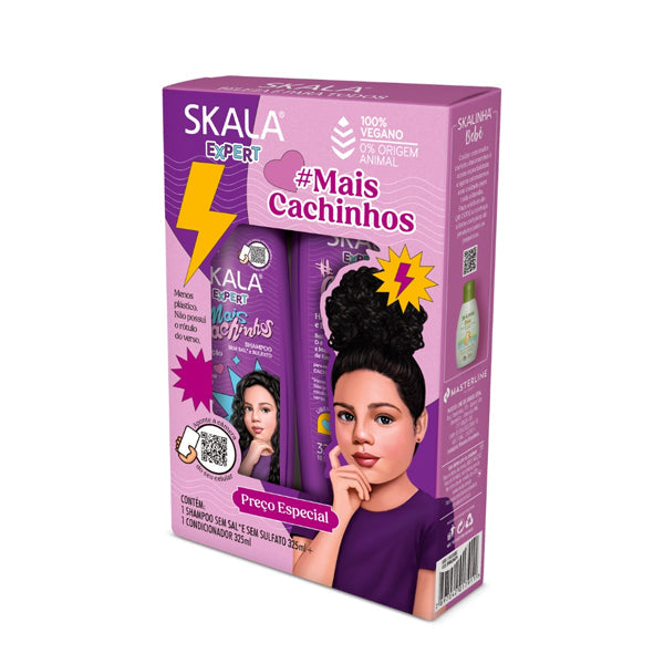 Skala Mais Cachinhos Shampoo and Conditioner Set for Kids Curly Hair