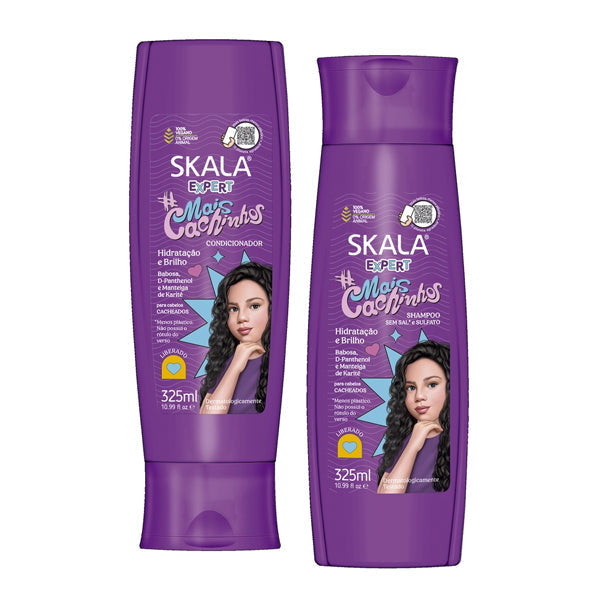 Skala Mais Cachinhos Shampoo and Conditioner Set for Kids Curly Hair