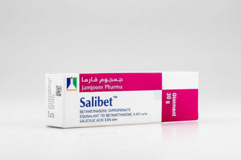 Salibet 0.05 percent 3 percent ointment 30 g betamethasone salicylic acid psoriasis skin treatment