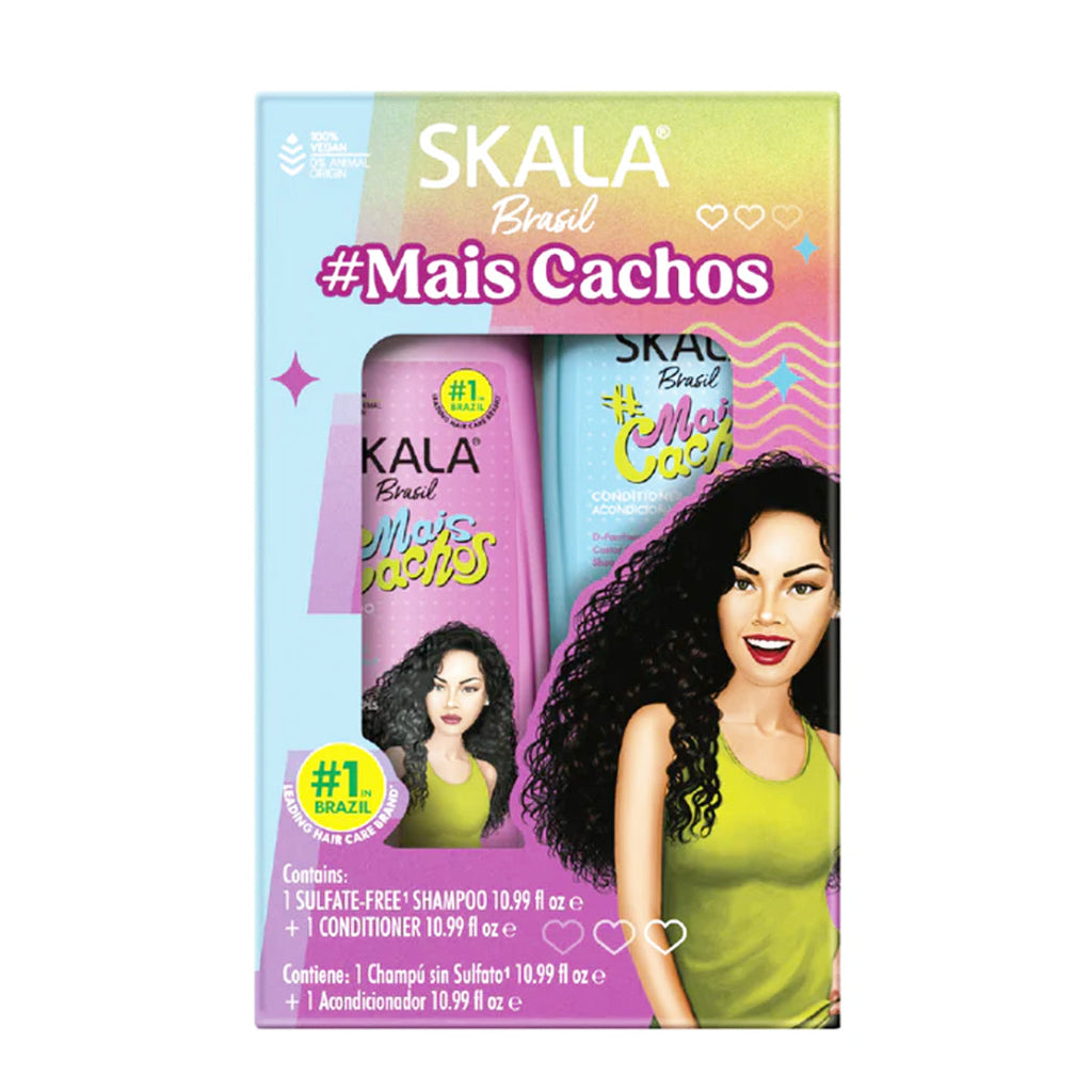 Skala Brasil Mais Cachos Shampoo and Conditioner Set 325ml for Curly Hair