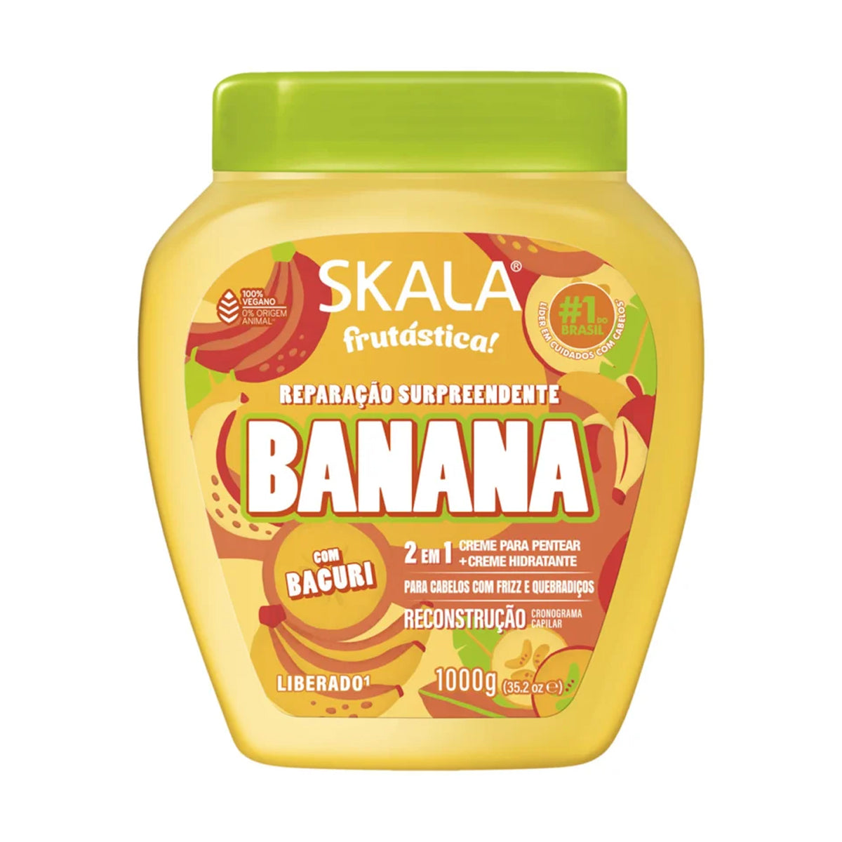 Skala Frutastica Banana Hair Treatment Conditioning Cream 1000g - Deep Nourishing & Hydrating Formula for All Hair Types