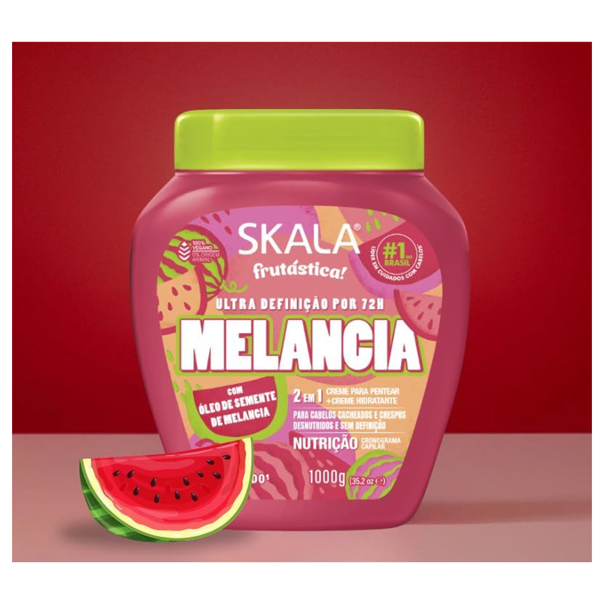 Skala Frutástica Watermelon 2-in-1 Treatment Mask and Leave-in Conditioner 1000g for Hydration and Shine