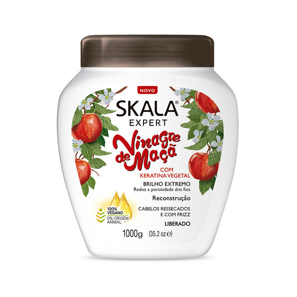 Skala Vinagre De Maca Hair Treatment Cream 1000g - Apple Cider Vinegar Formula for Shine and Repair