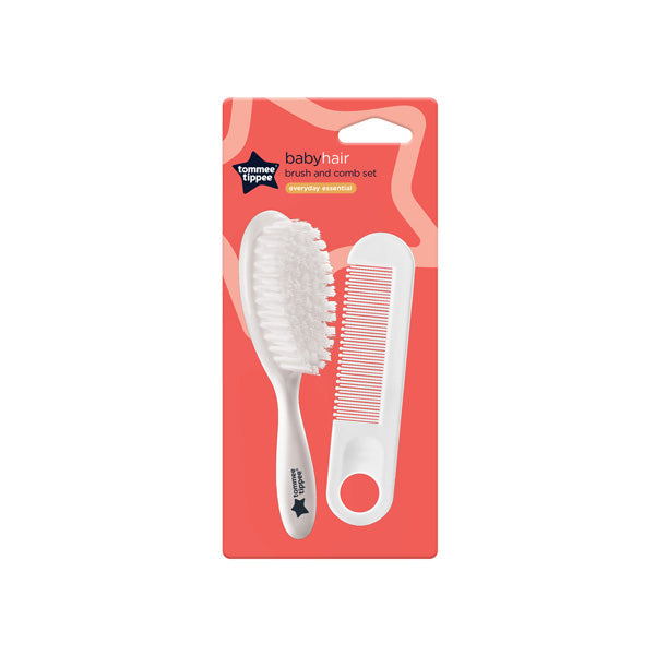 Tommee Tippee Essentials Baby Hair Brush and Comb Grooming Set for Infants