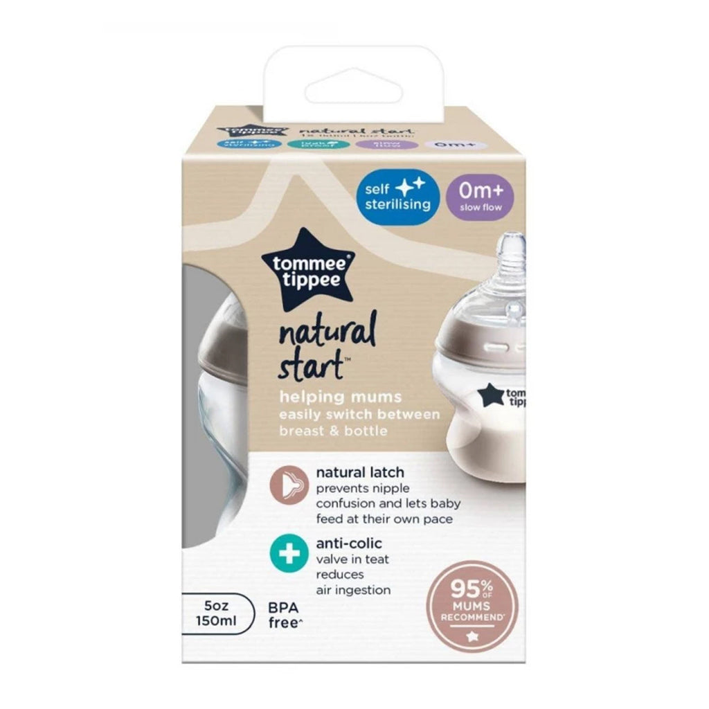 Tommee Tippee Natural Start 150ml Slow Flow Anti-Colic Baby Bottle with Breast-Like Teat
