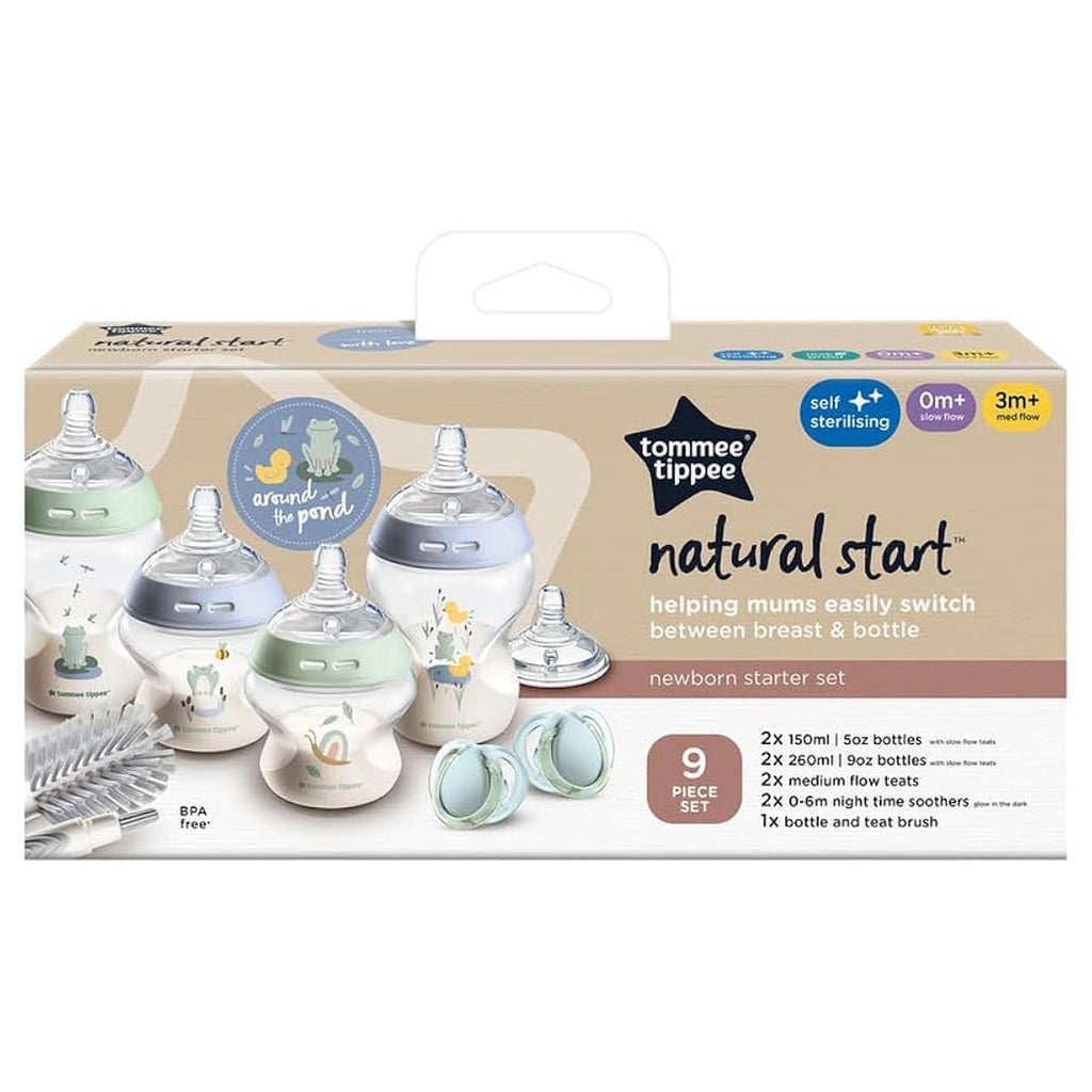 Tommee Tippee Natural Start Anti-Colic Baby Bottle Starter Kit - Blue