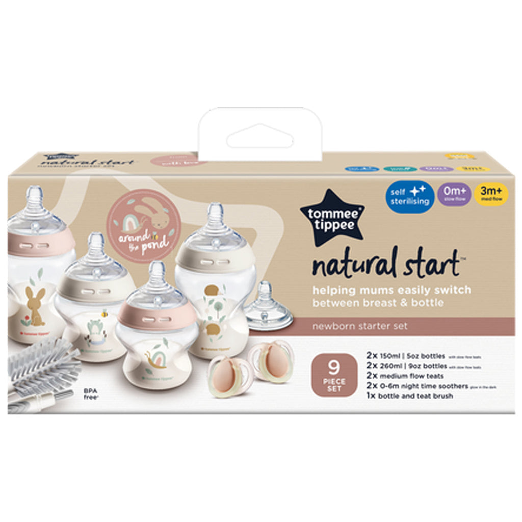 Tommee Tippee Natural Start Anti-Colic Baby Bottle Starter Kit - Pink