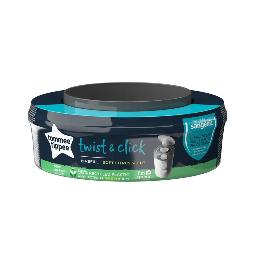 Tommee Tippee Twist & Click Advanced Nappy Disposal Refill Cassettes - 6 Pack Compatible Liners