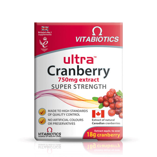Vitabiotics Ultra Cranberry tablets urinary tract antioxidant supplement Health Boutique
