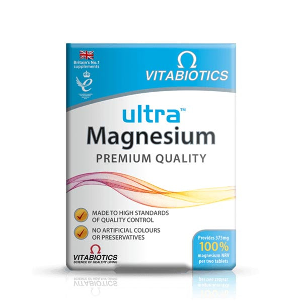 Vitabiotics Ultra Magnesium 375mg tablets muscle energy nervous system support Health Boutique