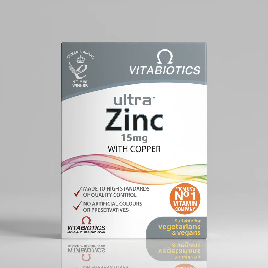Vitabiotics Ultra Zinc 15mg tablets immune support mineral zinc supplement Health Boutique