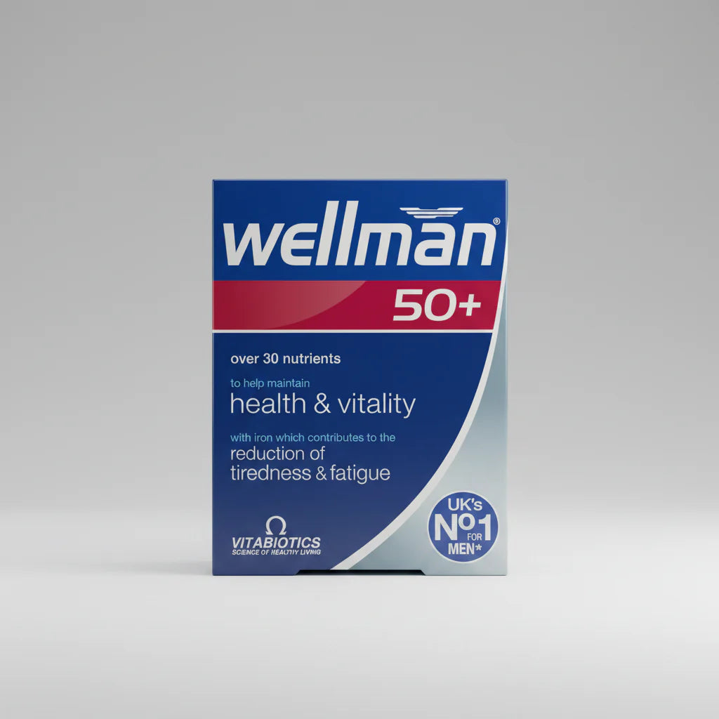 Vitabiotics Wellman 50+ multivitamin tablets men supplement pack Health Boutique