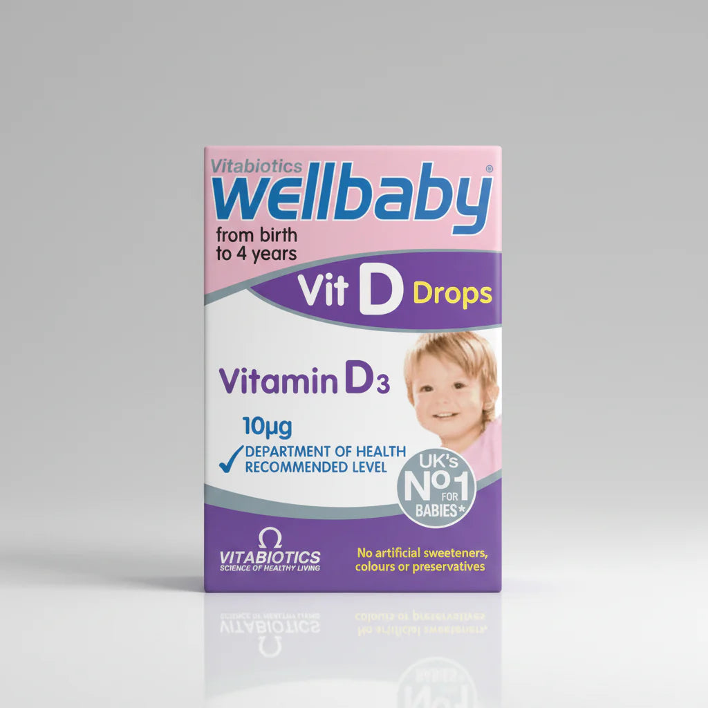 Vitabiotics Wellbaby Vitamin D3 drops infants vitamin D supplement olive oil Health Boutique