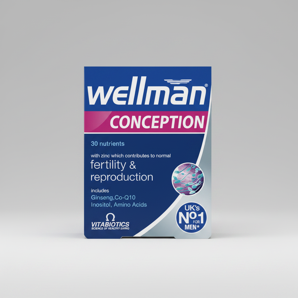 Vitabiotics Wellman Conception male fertility tablets zinc selenium sperm health support Health Boutique