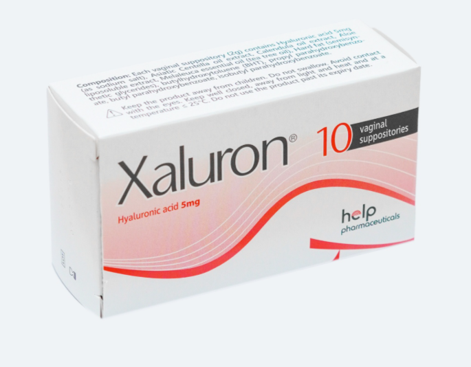 Xaluron vaginal suppositories hyaluronic acid 10 intimate hydration support Health Boutique