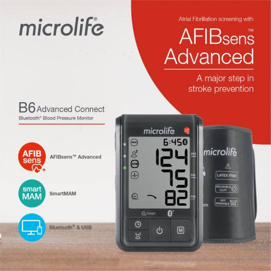 Microlife BP B6 Connect BT – Upper-Arm Automatic Blood Pressure Monitor
