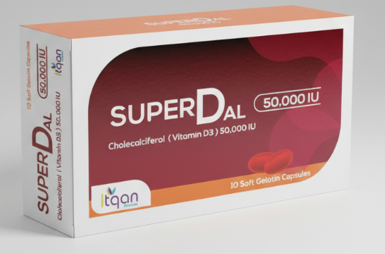 SuperDal 50000 IU Vitamin D3 capsules - Bone Health